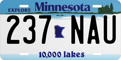 MN license plate 237NAU