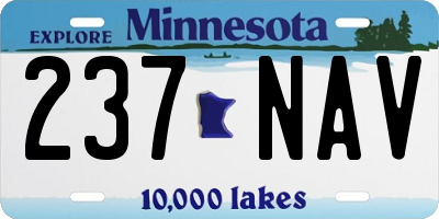 MN license plate 237NAV