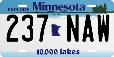 MN license plate 237NAW