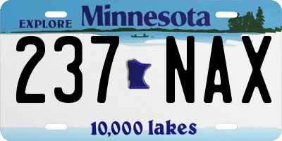 MN license plate 237NAX