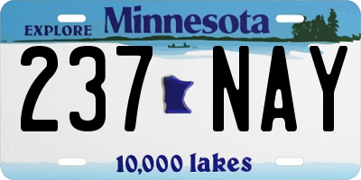 MN license plate 237NAY