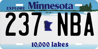MN license plate 237NBA
