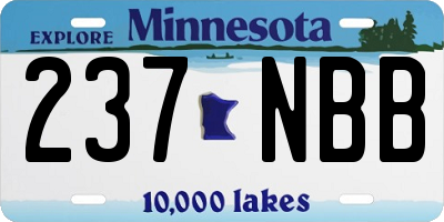 MN license plate 237NBB