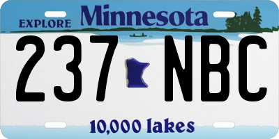 MN license plate 237NBC