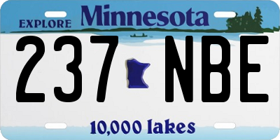 MN license plate 237NBE