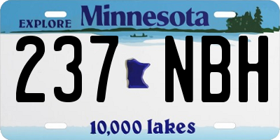 MN license plate 237NBH