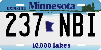 MN license plate 237NBI