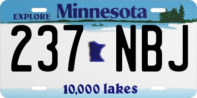 MN license plate 237NBJ