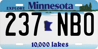 MN license plate 237NBO