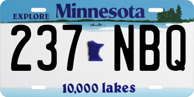 MN license plate 237NBQ
