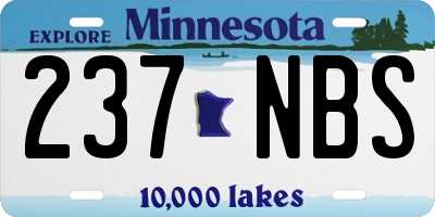 MN license plate 237NBS