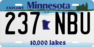 MN license plate 237NBU