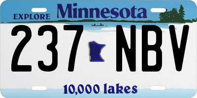 MN license plate 237NBV