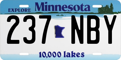 MN license plate 237NBY