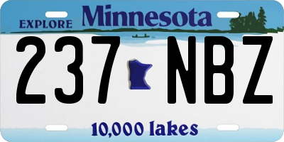 MN license plate 237NBZ
