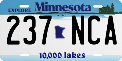 MN license plate 237NCA