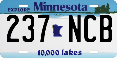 MN license plate 237NCB
