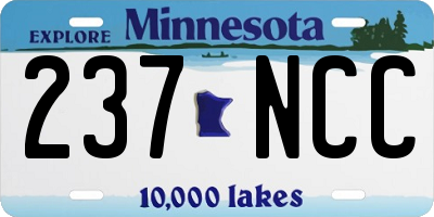 MN license plate 237NCC