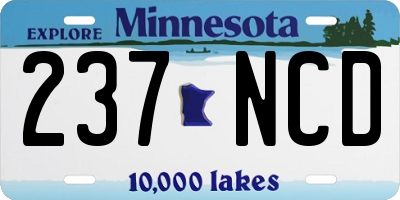 MN license plate 237NCD