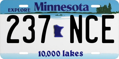 MN license plate 237NCE