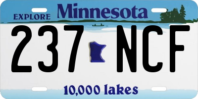 MN license plate 237NCF