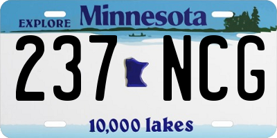 MN license plate 237NCG