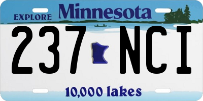 MN license plate 237NCI