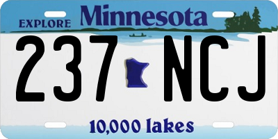 MN license plate 237NCJ