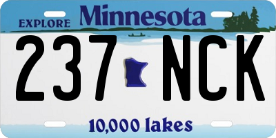 MN license plate 237NCK