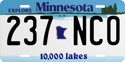 MN license plate 237NCO
