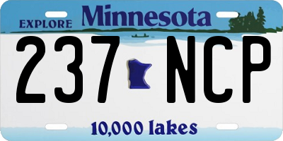 MN license plate 237NCP