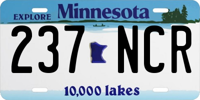 MN license plate 237NCR