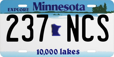 MN license plate 237NCS
