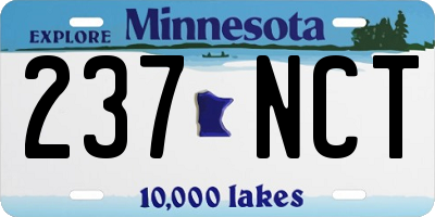 MN license plate 237NCT