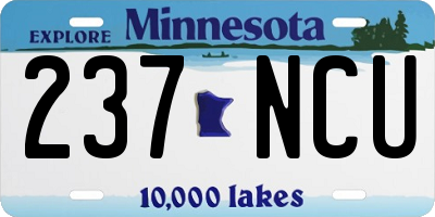 MN license plate 237NCU