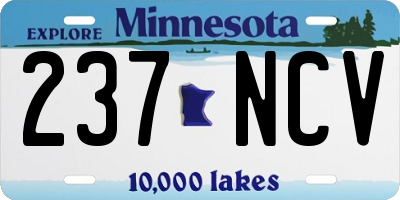 MN license plate 237NCV