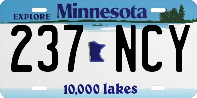 MN license plate 237NCY