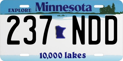 MN license plate 237NDD