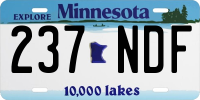 MN license plate 237NDF