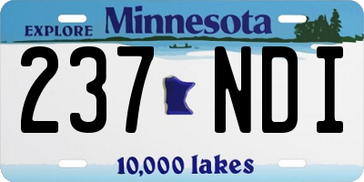 MN license plate 237NDI