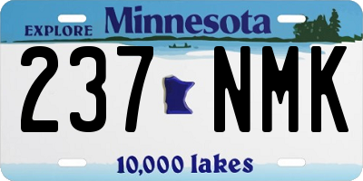 MN license plate 237NMK