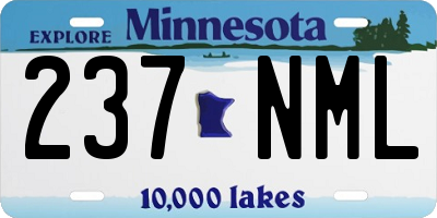 MN license plate 237NML