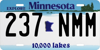 MN license plate 237NMM