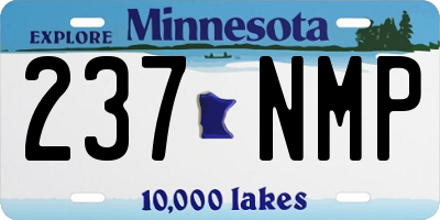 MN license plate 237NMP