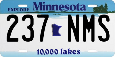MN license plate 237NMS