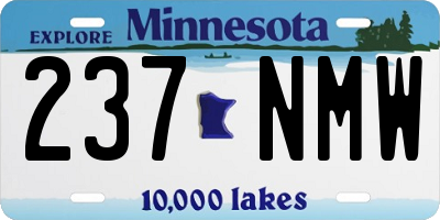 MN license plate 237NMW