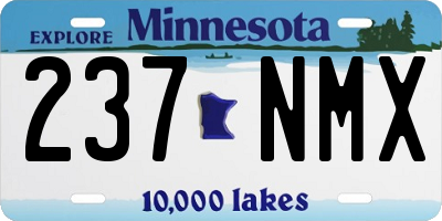 MN license plate 237NMX