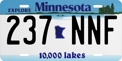 MN license plate 237NNF