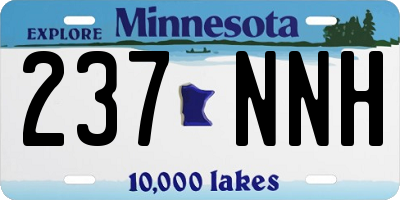 MN license plate 237NNH