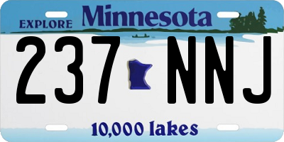 MN license plate 237NNJ